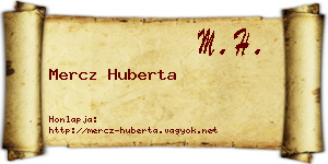 Mercz Huberta névjegykártya